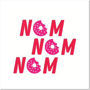 Funny Donuts NOM NOM NOM tee Posters and Art